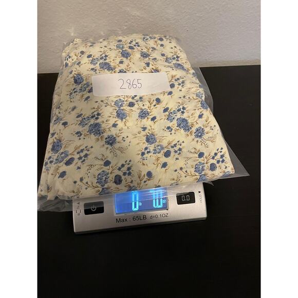 2 Of Us Dress Womens Medium Blue Floral Babydoll Short Sleeve Rayon Boho India - Picture 8 of 8